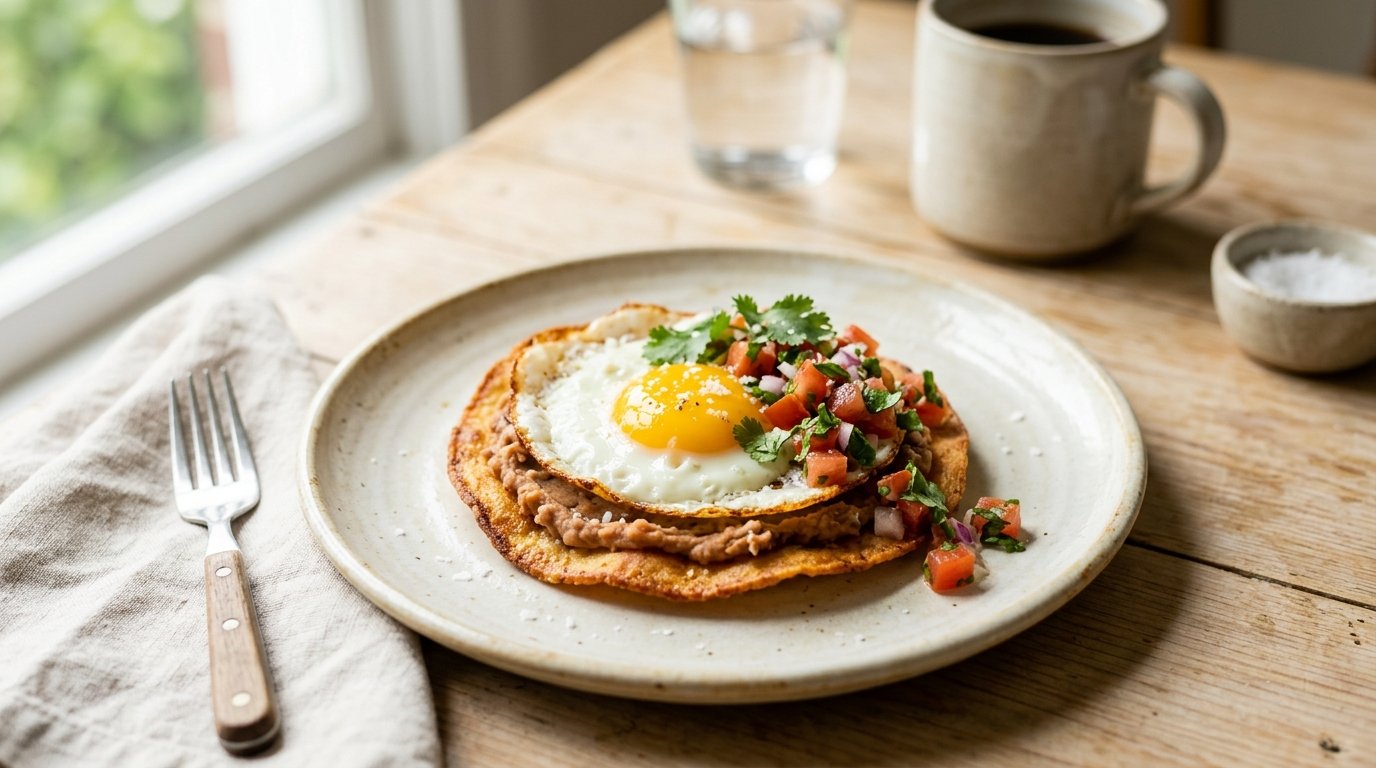Tostadas con huevo y tomate